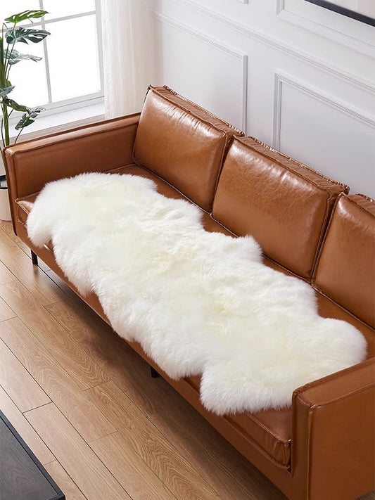 Natural New Zealand Sheepskin Rug 2x3 | Single Pelt | Ultra-Soft Thick Wool | Undyed & Formaldehyde-Free | Nursery-Safe