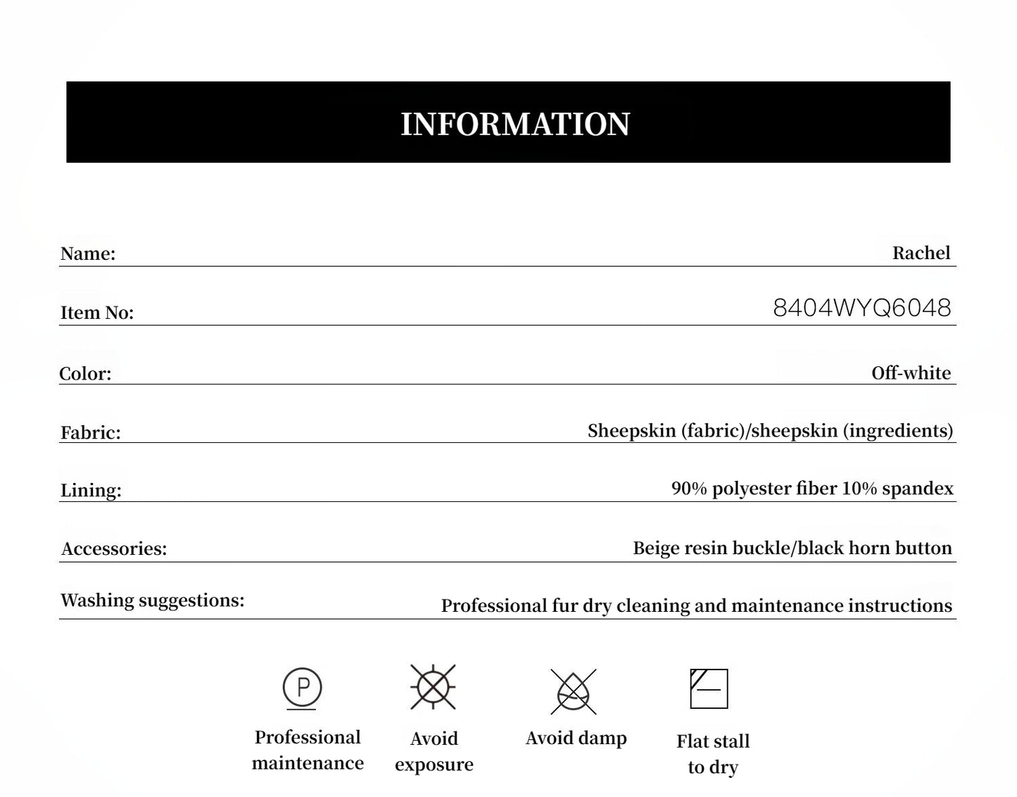 "Rachel" frost-smudged two-tone sheepskin lapel coat