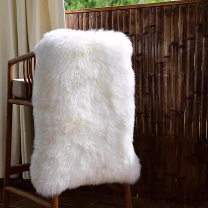 Natural New Zealand Sheepskin Rug 2x6 | Double Pelt | Thick Plush | Undyed & Formaldehyde-Free | Baby-Safe