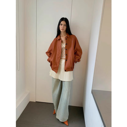 Heavy Wash Waxed Sheepskin Jacket Genuine Leather Outerwear "Sydney Reincarnation" "Sydney Reincarnation"