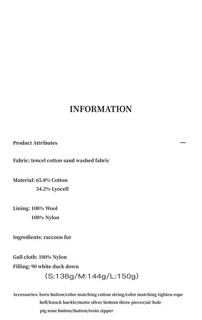 Fireladyfur Women's 90 Duck Down Parka with Raccoon Fur Collar“Manchester City Old Stories II”