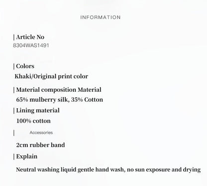 Heavy High-density Silk Luxury High-end Skirt for Women"Above the Flying Clouds"