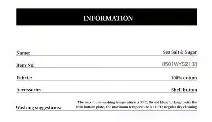 "Sea Salt & Sugar" cotton short-sleeved shirt