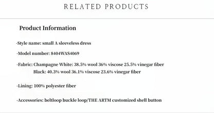 Fireladyfur Women's Imported Acetate Wool A-Line Dress"Corridor Stride"