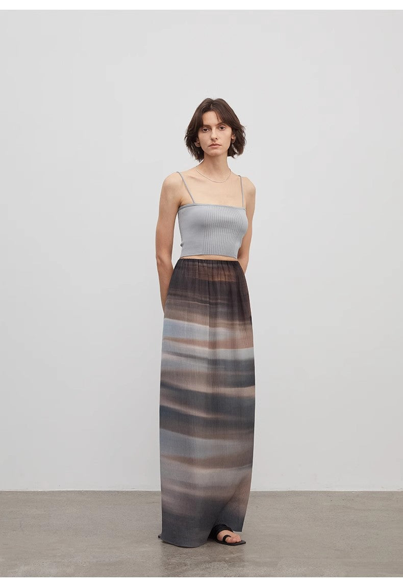 Heavy High-density Silk Luxury High-end Skirt for Women"Above the Flying Clouds"