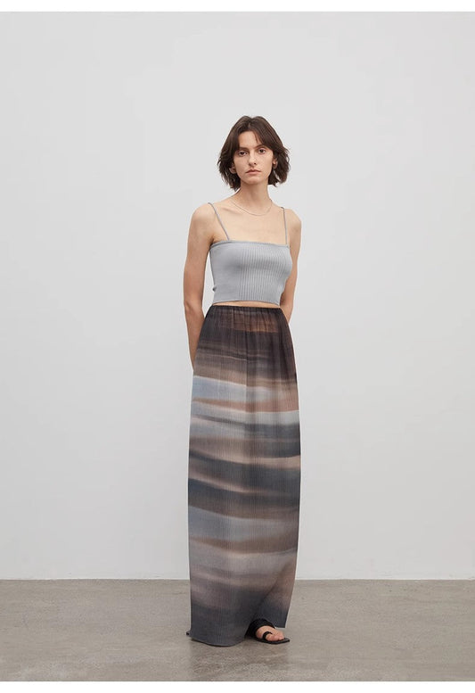 Heavy High-density Silk Luxury High-end Skirt for Women"Above the Flying Clouds"
