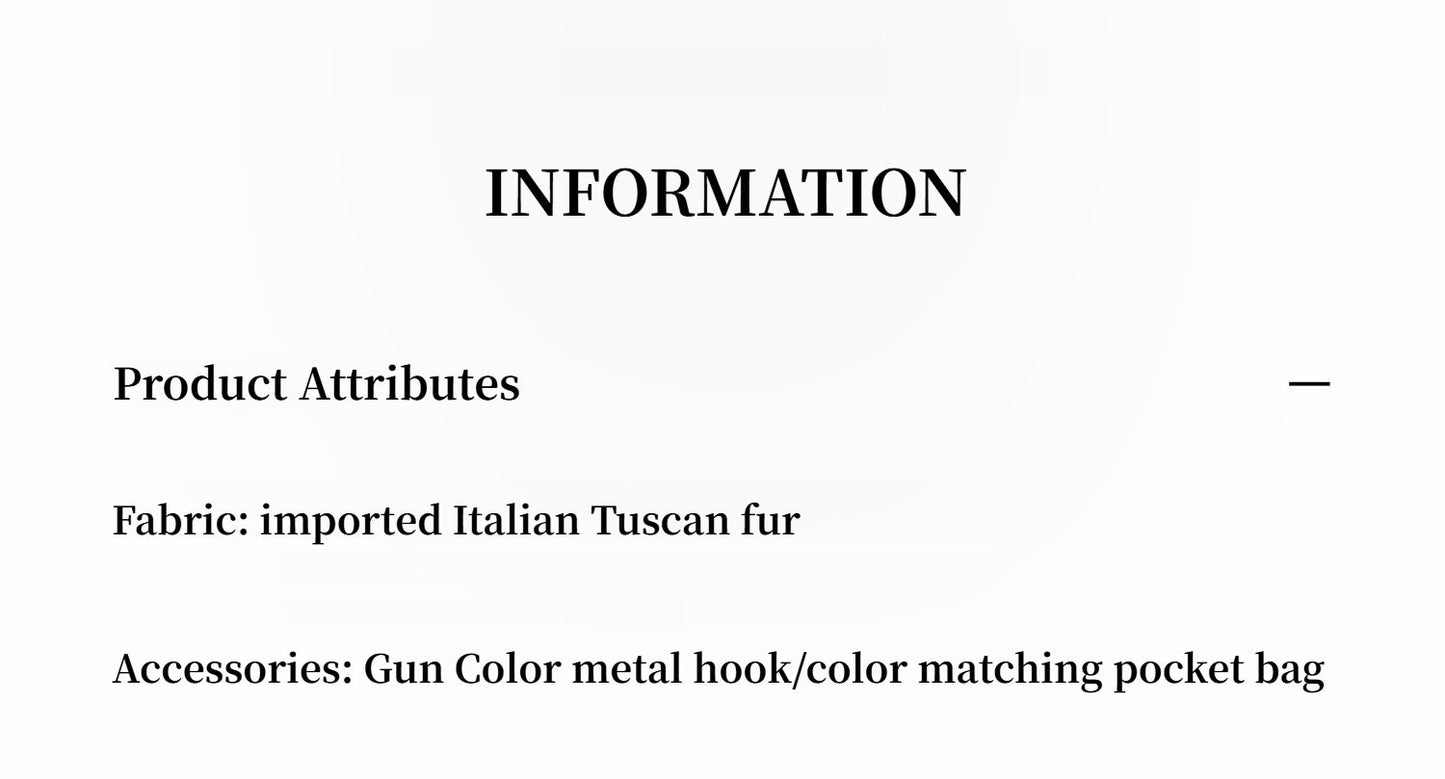 "Autumn Basel" imported Tuscan sheepskin half-roll short casual fur coat