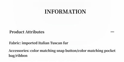 "Darcy Manor" imported Tuscan straight wool sheepskin sweetheart collar short fur coat