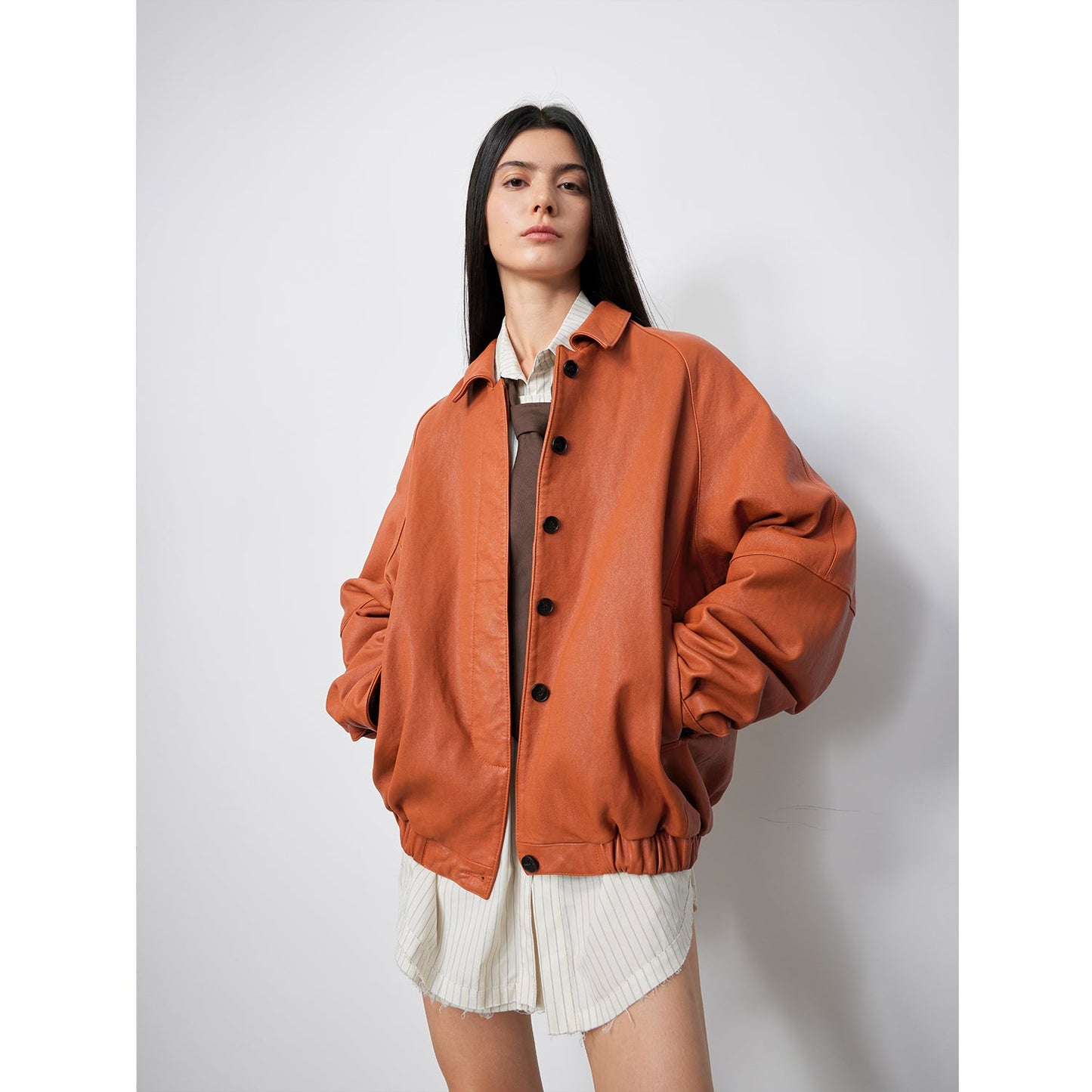 Heavy Wash Waxed Sheepskin Jacket Genuine Leather Outerwear "Sydney Reincarnation" "Sydney Reincarnation"