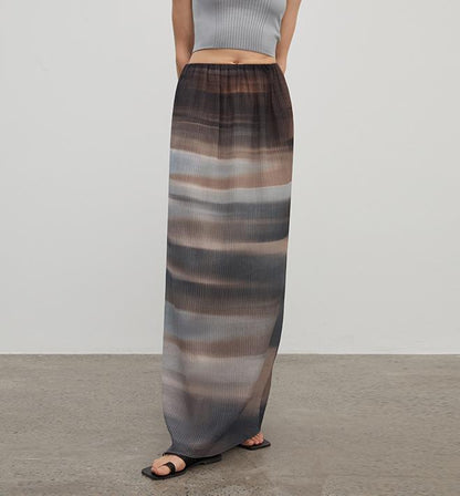 Heavy High-density Silk Luxury High-end Skirt for Women"Above the Flying Clouds"